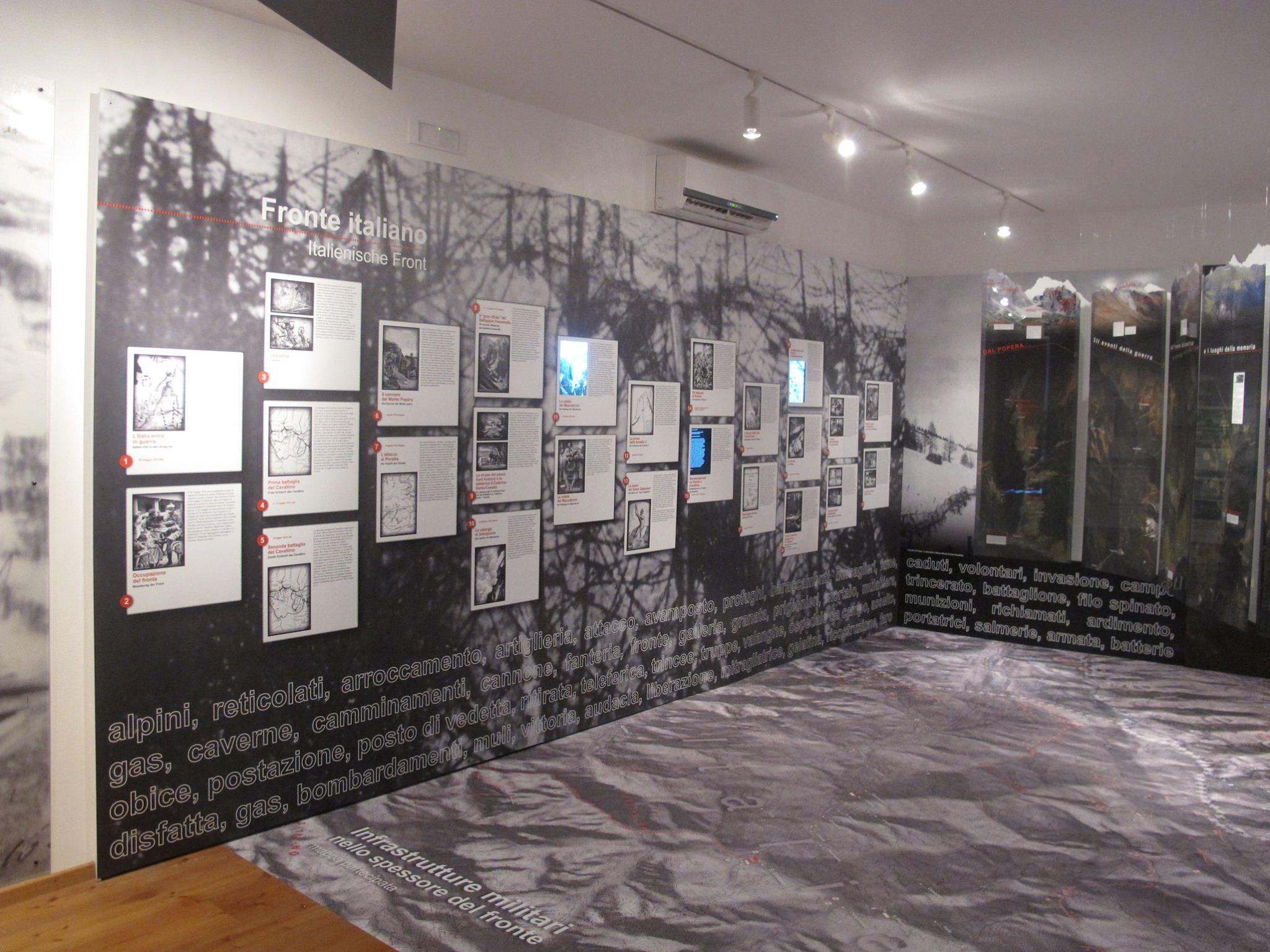 foto della sezione del museo dedicata alla Grande Guerra